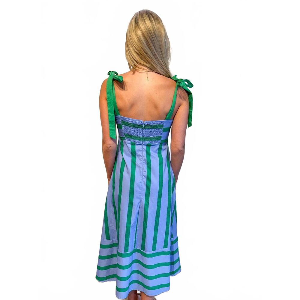 NEW DAY + MOON erica striped dress in blue/green - Picture 3 of 3
